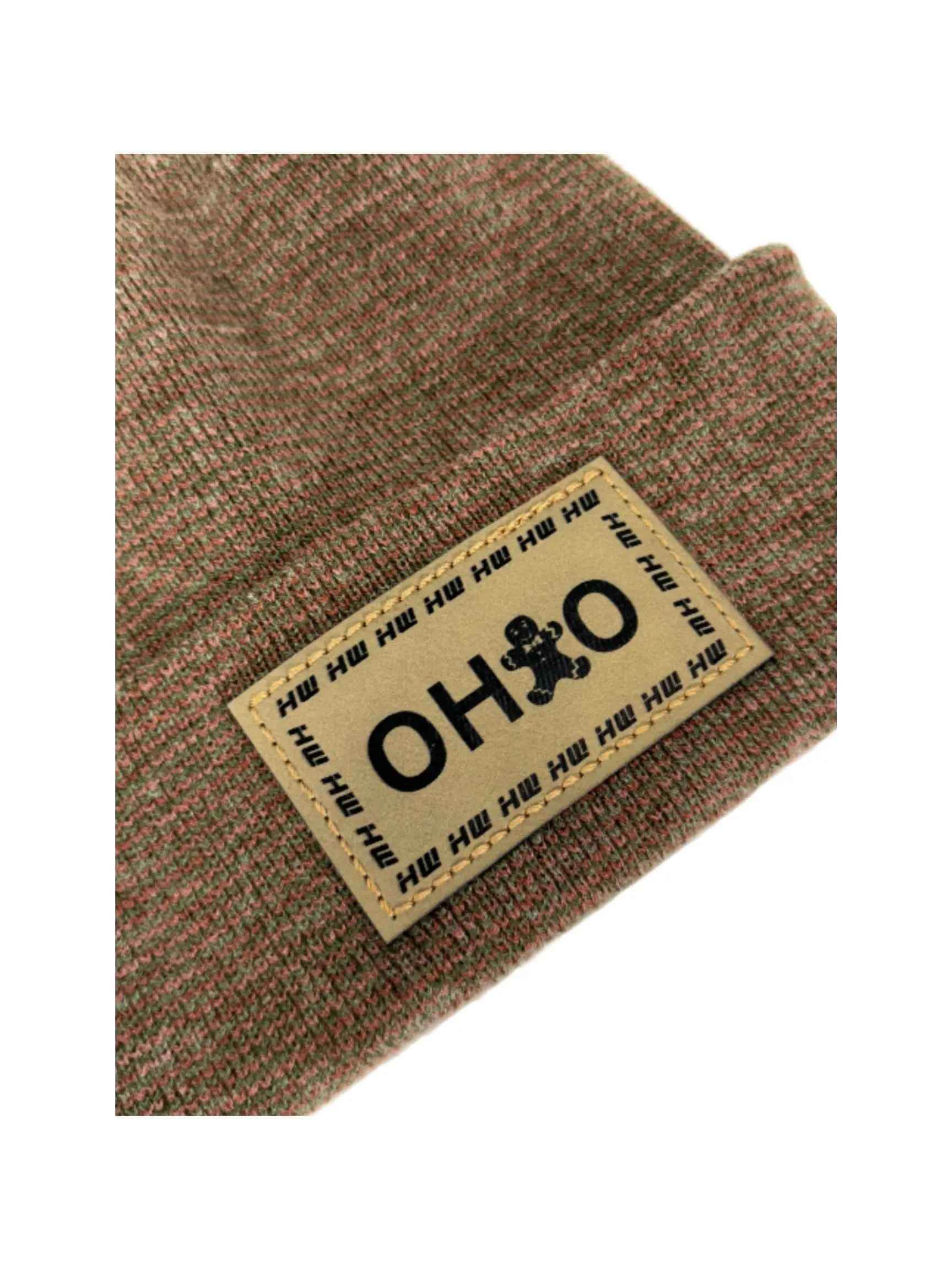 Haakwear H-Stitch Beanie Ohio, The Brown's Cookie Edition - Exclusive Christmas Hat Collection Burgundy / Green Fusion