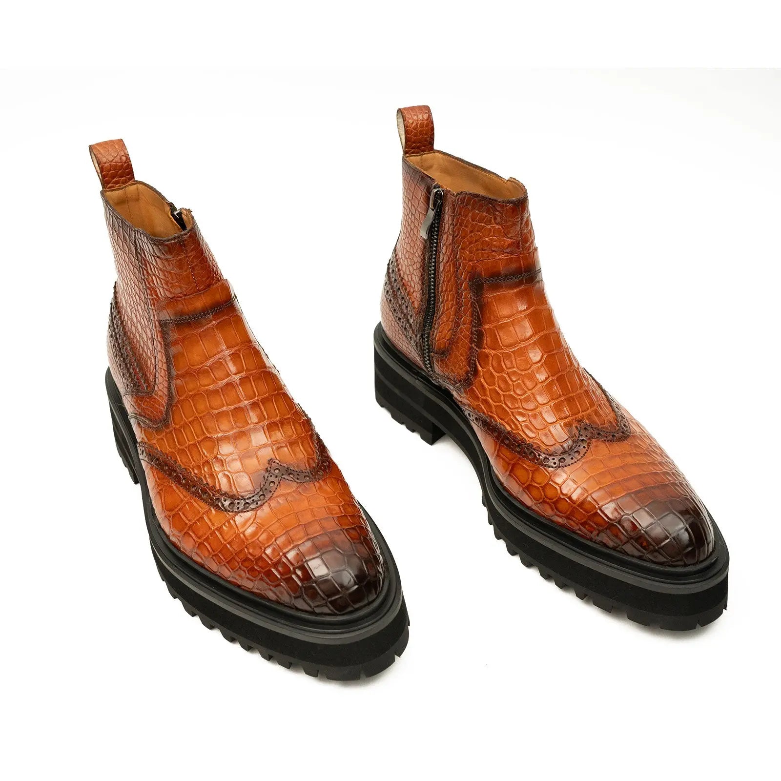 Handmade Nile Crocodile Chelsea Boots