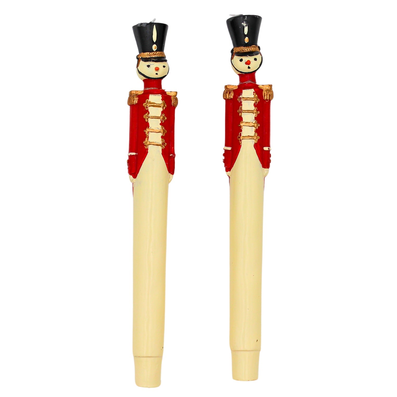 Pair of Handpainted Red Royal Guard Candles – Case of 10 Packs