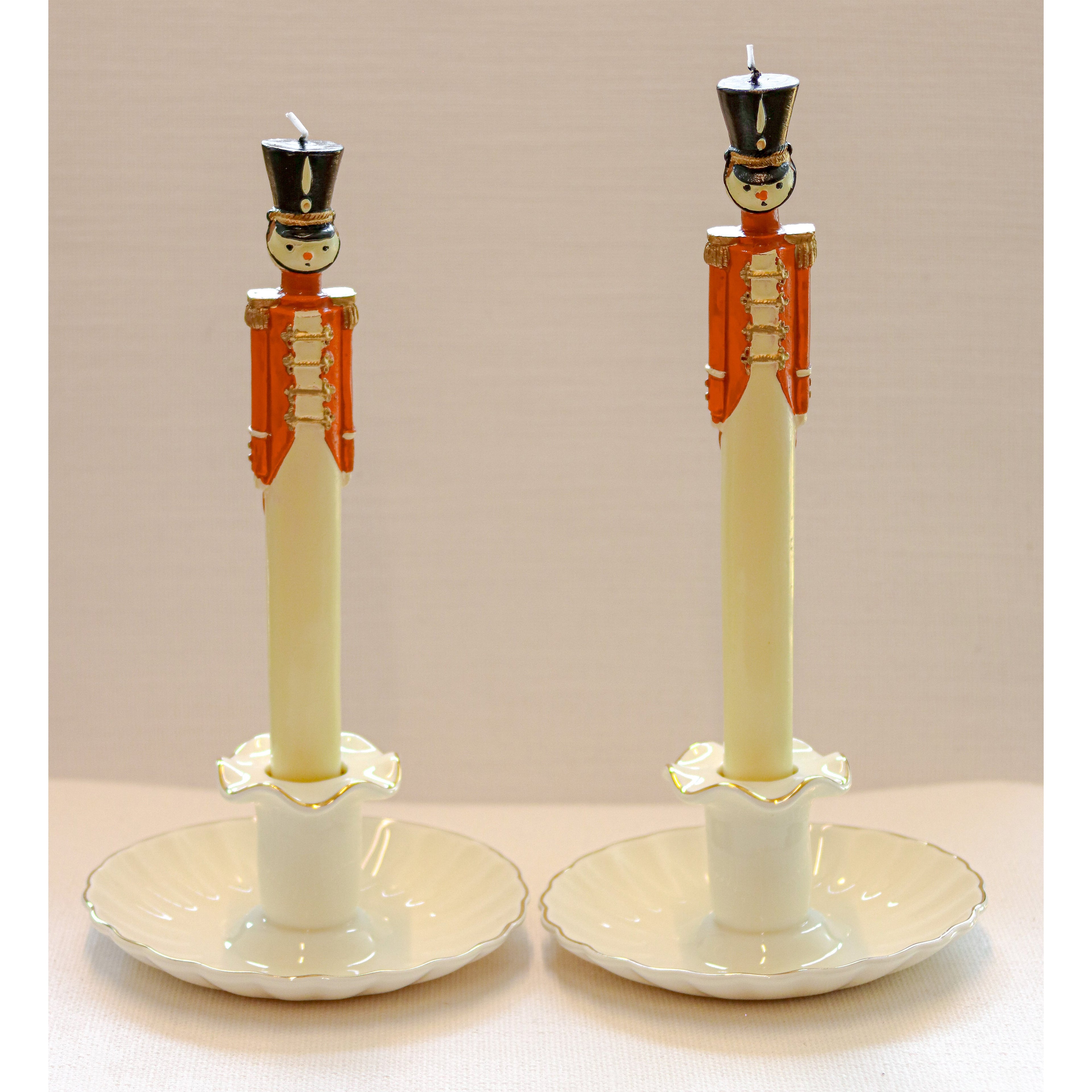 Pair of Handpainted Red Royal Guard Candles – Case of 10 Packs