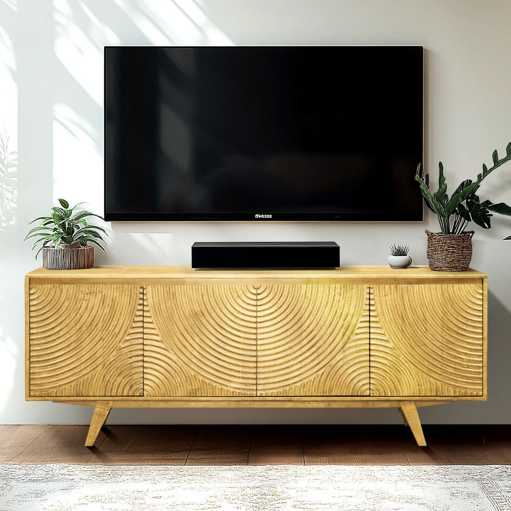 Acacia Harmony TV Stand with Storage for TVs up to 80"