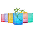 Madrid Acrylic Lowball Hobnail Glassware, Set of 6