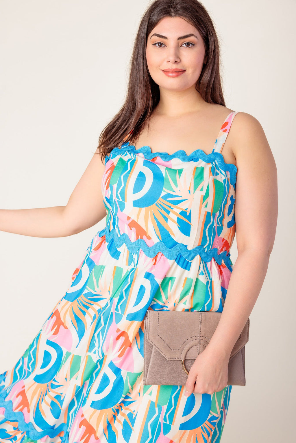 A HEAD START WOVEN MIDI DRESS