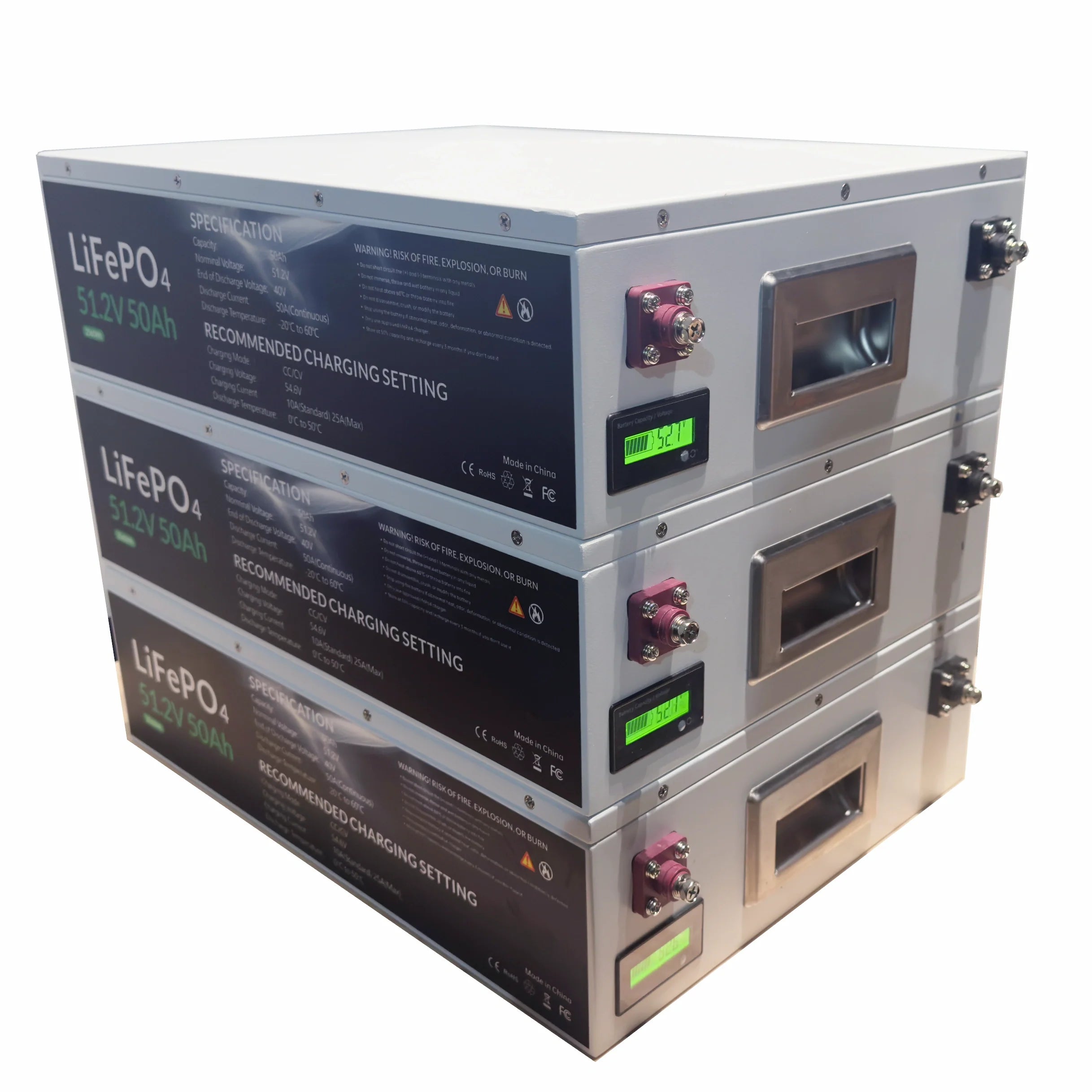 24V 100Ah LiFePO4 Battery with Active Balance & 100A BMS