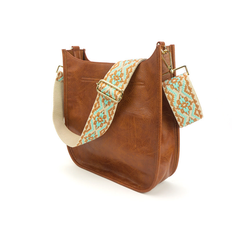 The Sailor | Zippered Crossbody Bag (Brown) - Pick Your Strap