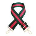 Green with Red Stripe - Gold Hardware