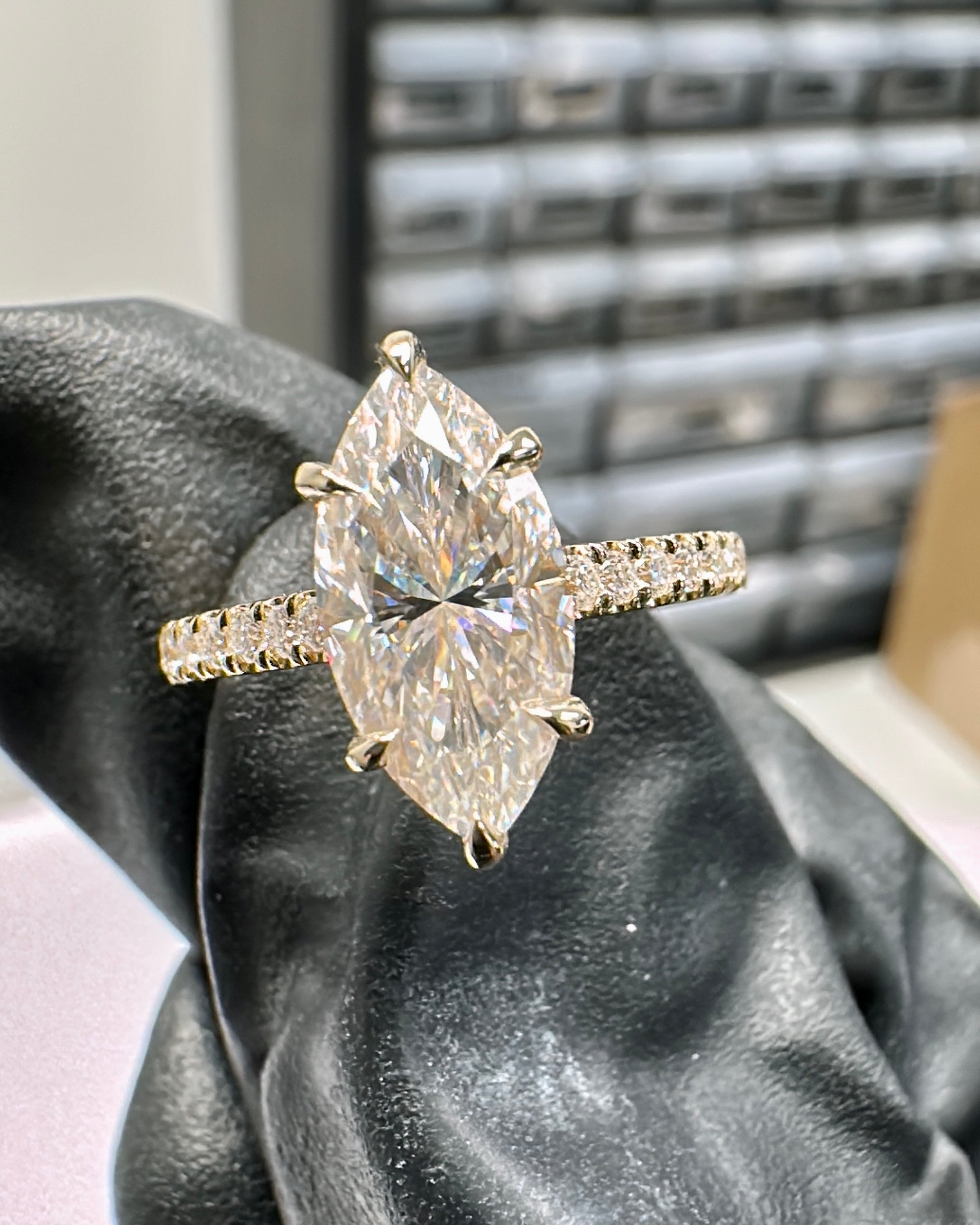 3.0ct Moissanite Diamond Engagement Ring