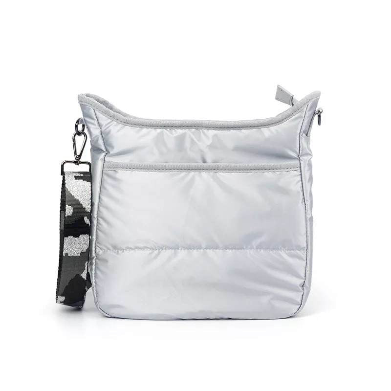 The Carina Puffer Crossbody - Silver