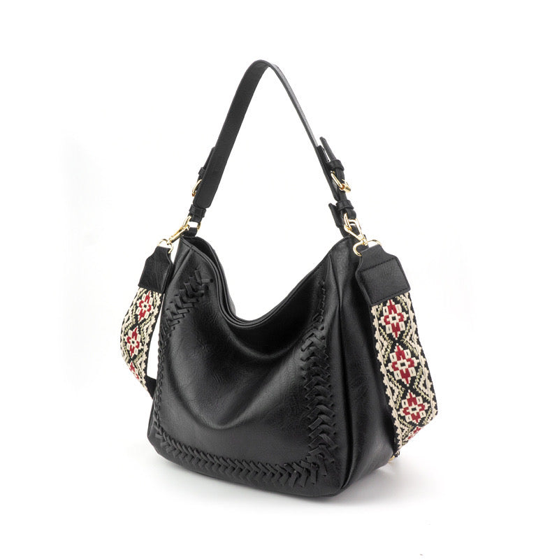 The Harper | Cross Stitch Messenger Bag