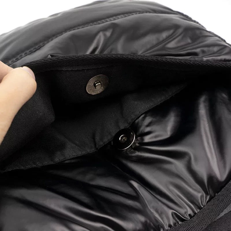 The Carina Puffer Crossbody - Black