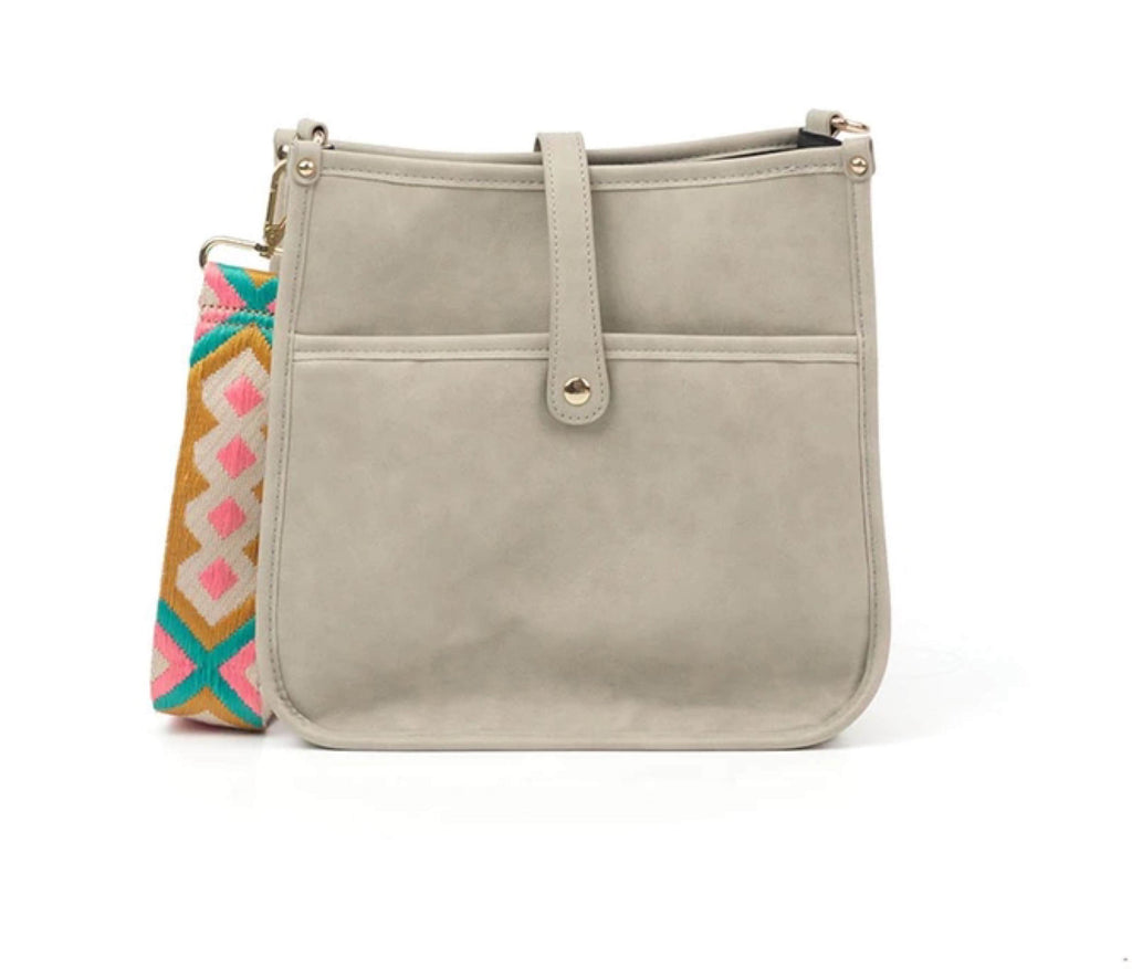 The Mia Vegan Leather Crossbody Bag (IVORY) - Pick Your Strap
