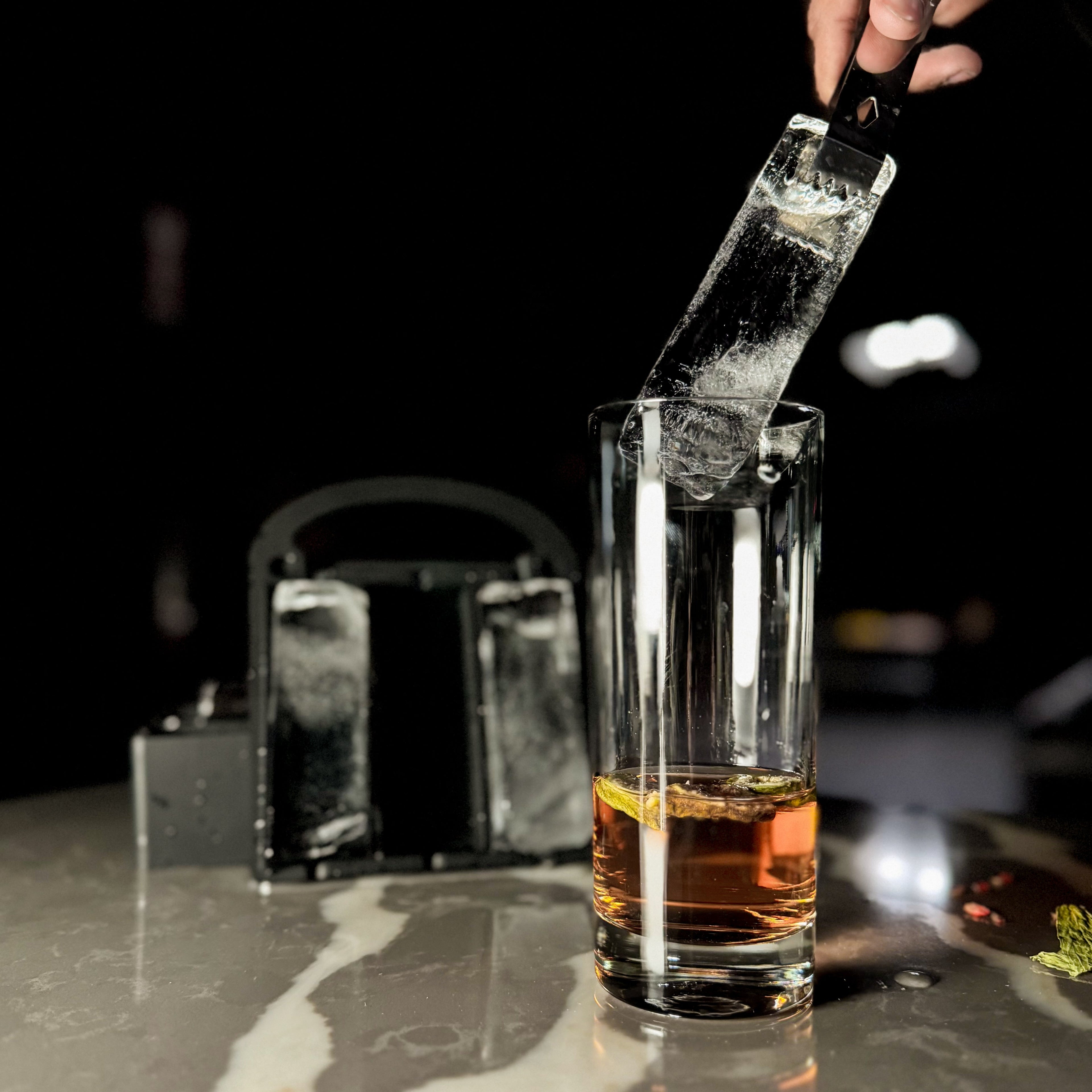 Crystal Clear Highball Ice Cube Maker Mold- 6  4.5" Spear Ice