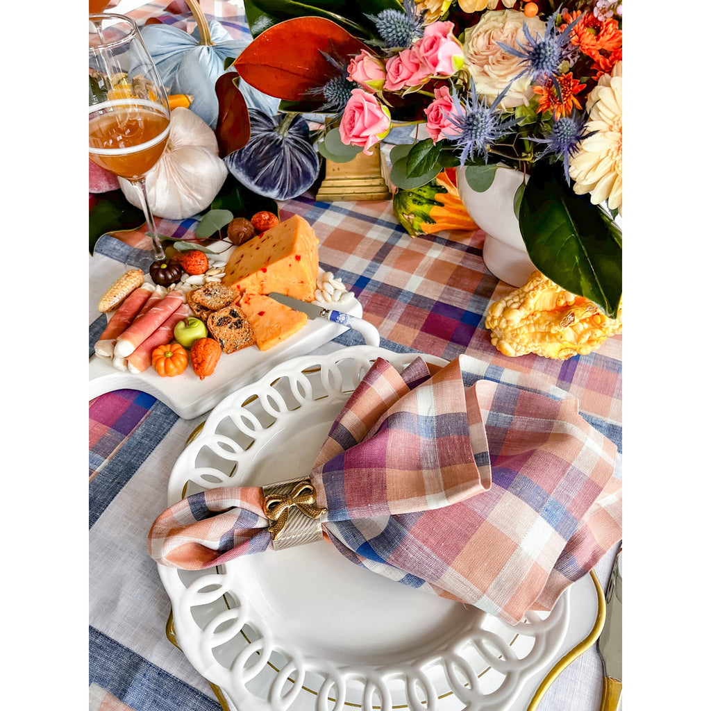 Fall Flavors Madras Napkins, Set of 4