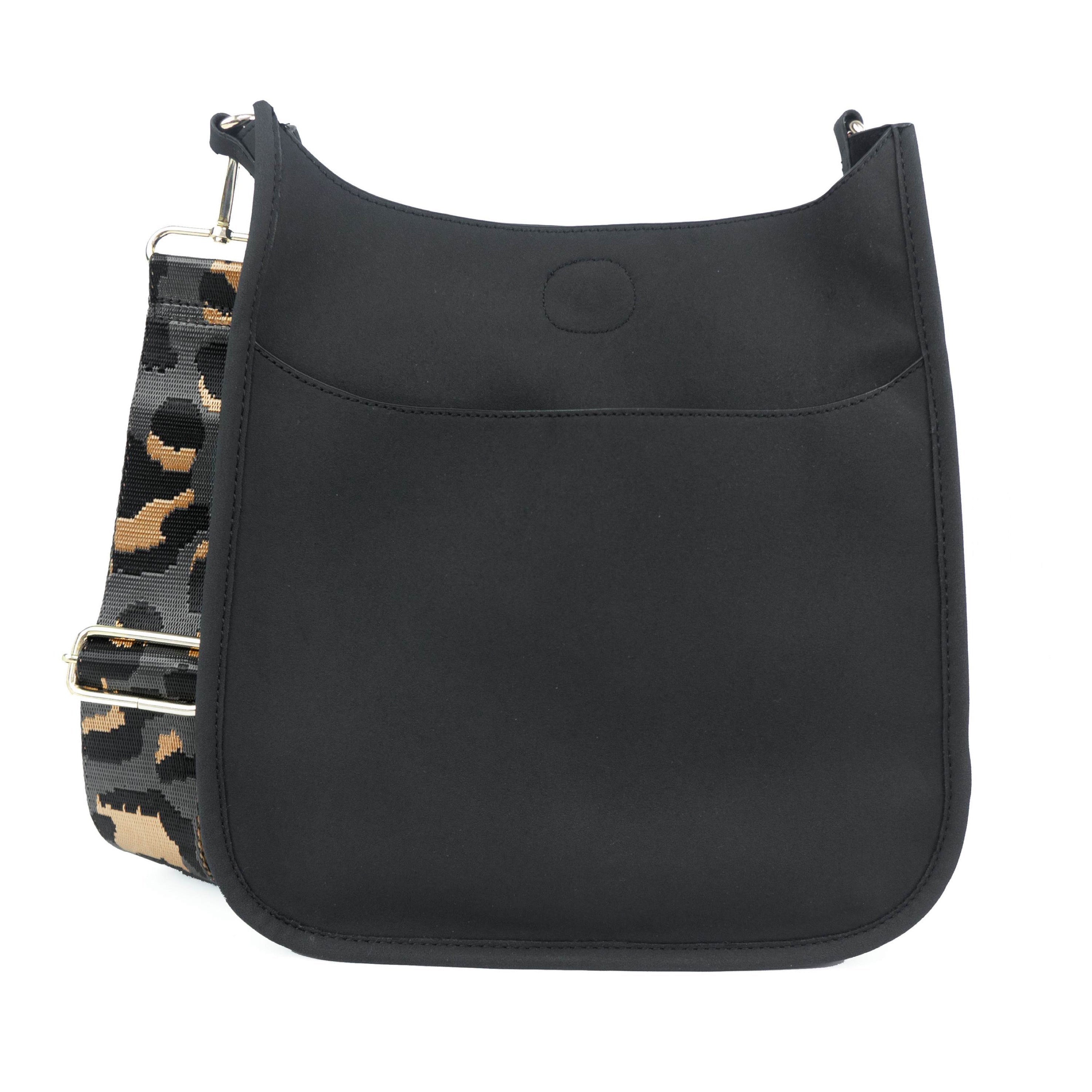 Vegan Suede Crossbody Bag (BLACK) - Pick Your Strap