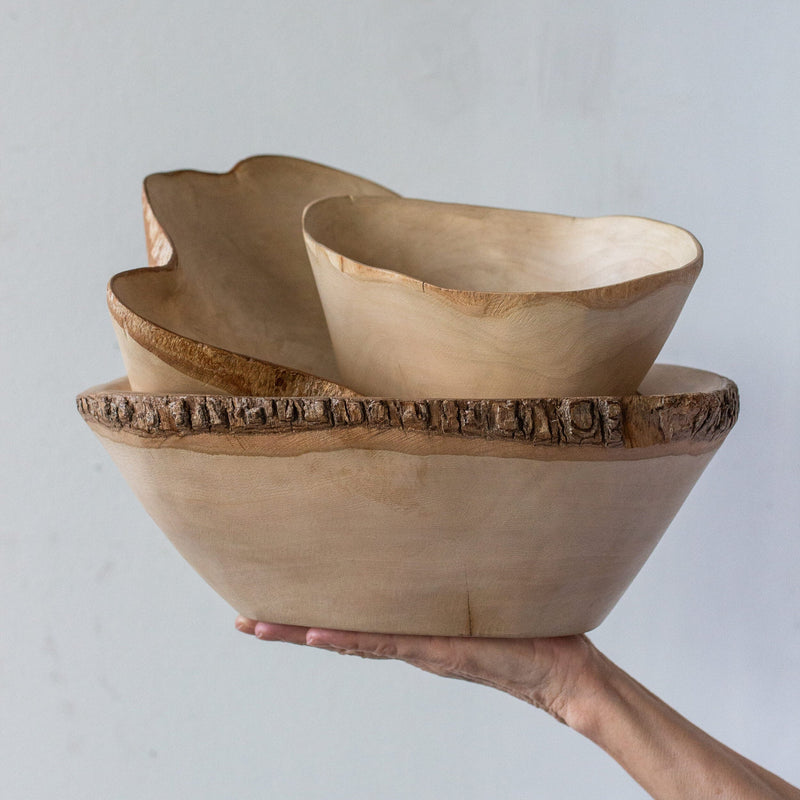 Jacaranda Hand-carved Wood Trinket Bowl
