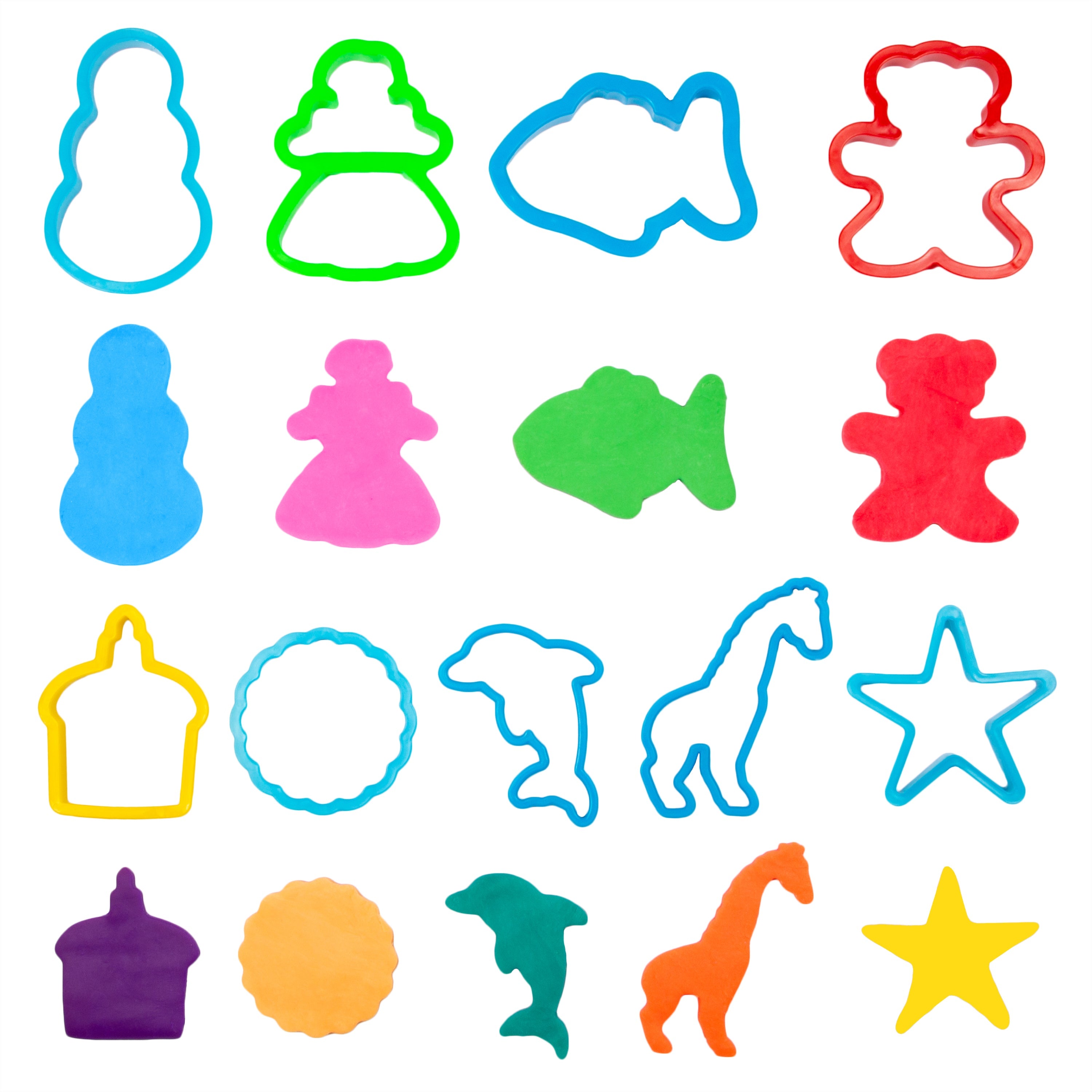 24 Piece Animal Shape Dough Tool Kit