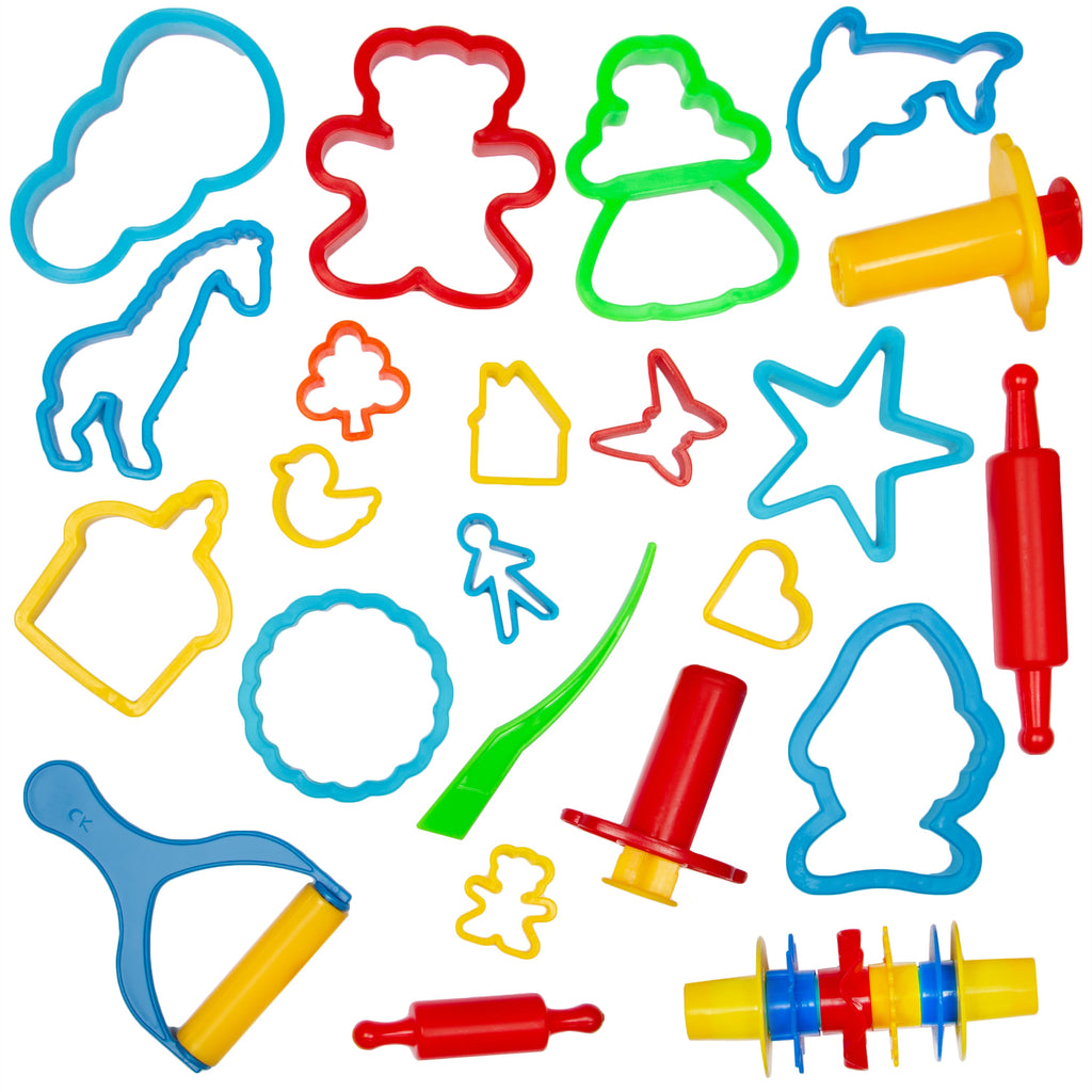 24 Piece Animal Shape Dough Tool Kit