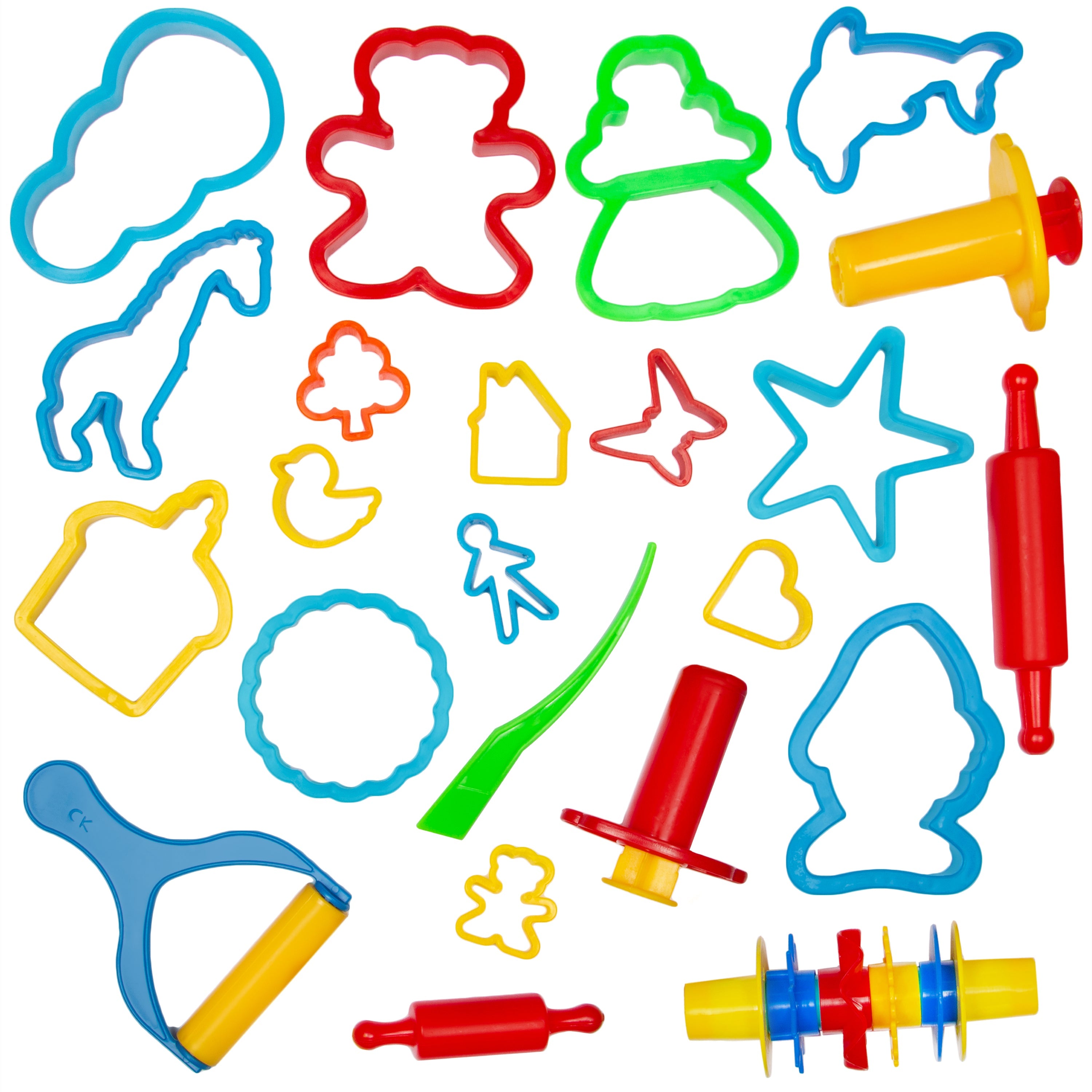 24 Piece Animal Shape Dough Tool Kit