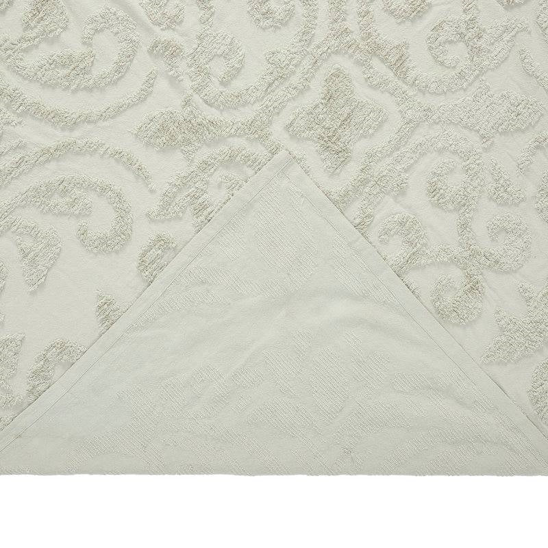 King Size 100-Percent Cotton Chenille 3-Piece Coverlet Bedspread Set in Sage