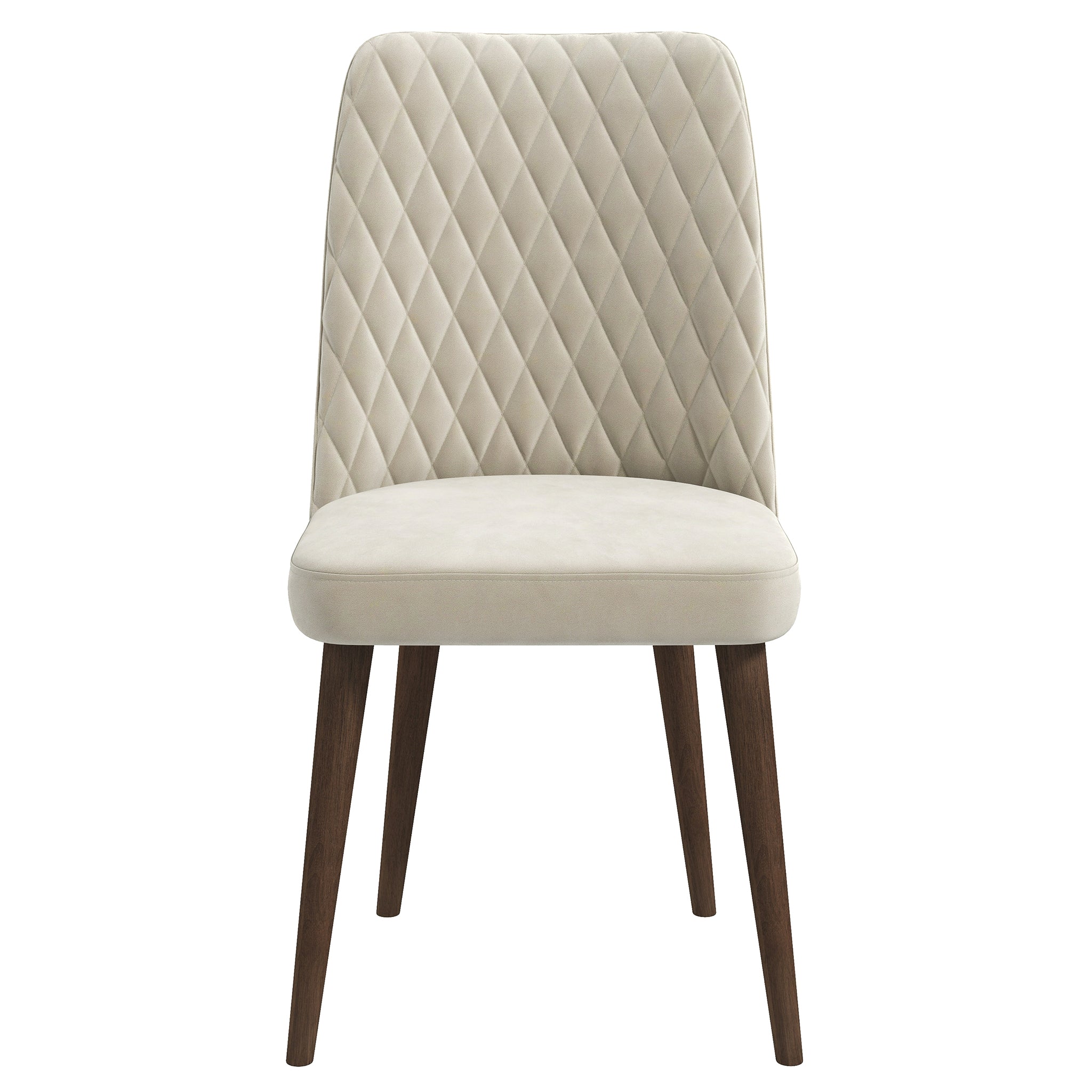 Katie Beige Velvet Dining Chair (Set Of 2) – Luxury Modern Seating – C