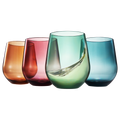 Eze Acrylic Stemless Wine Glassware, Set of 4