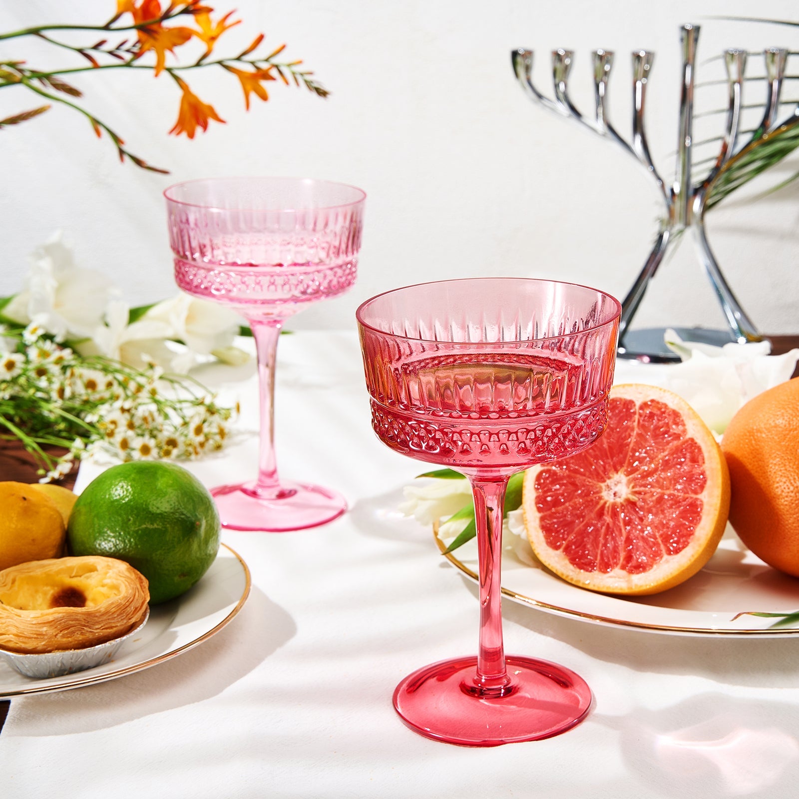 Duomo Champagne Coupe Cocktail Glassware, Set of 6