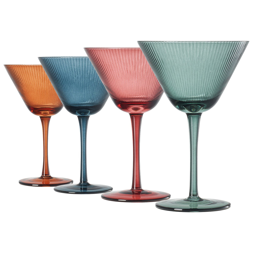 Tonal Martini Cocktail Glassware, Set of 4