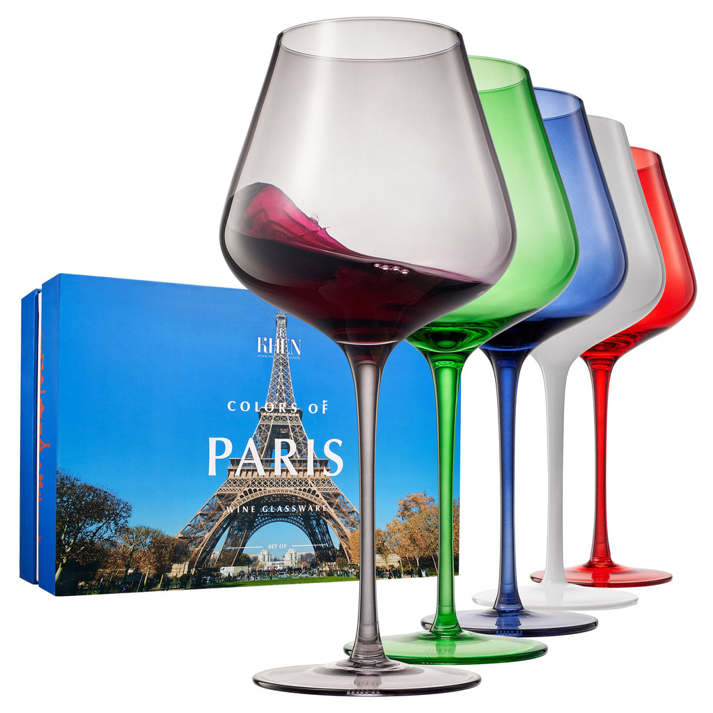 Stagioni Stemmed Wine Glassware, Paris, Set of 5