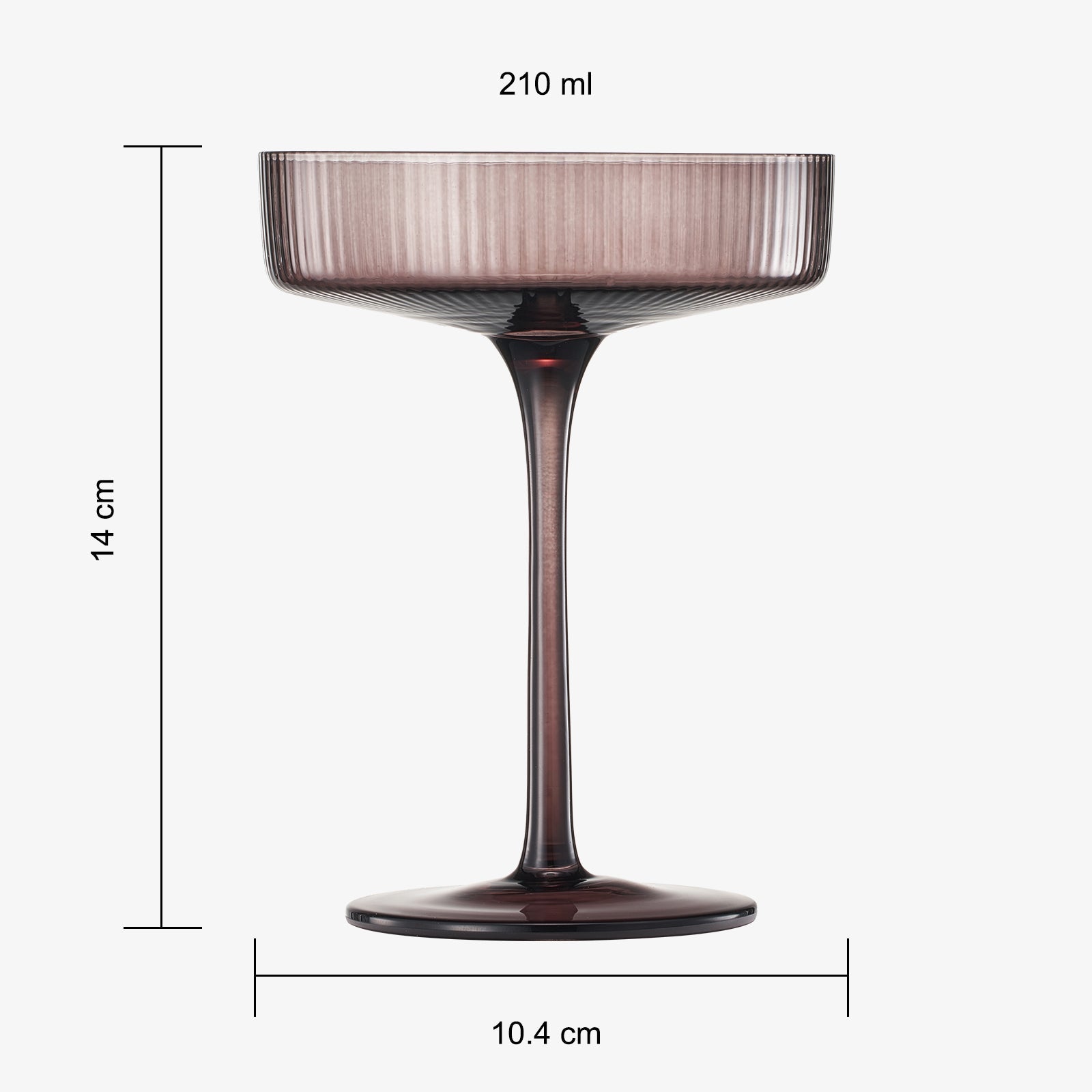 Fortuna Champagne Coupe Cocktail Glassware, Set of 6