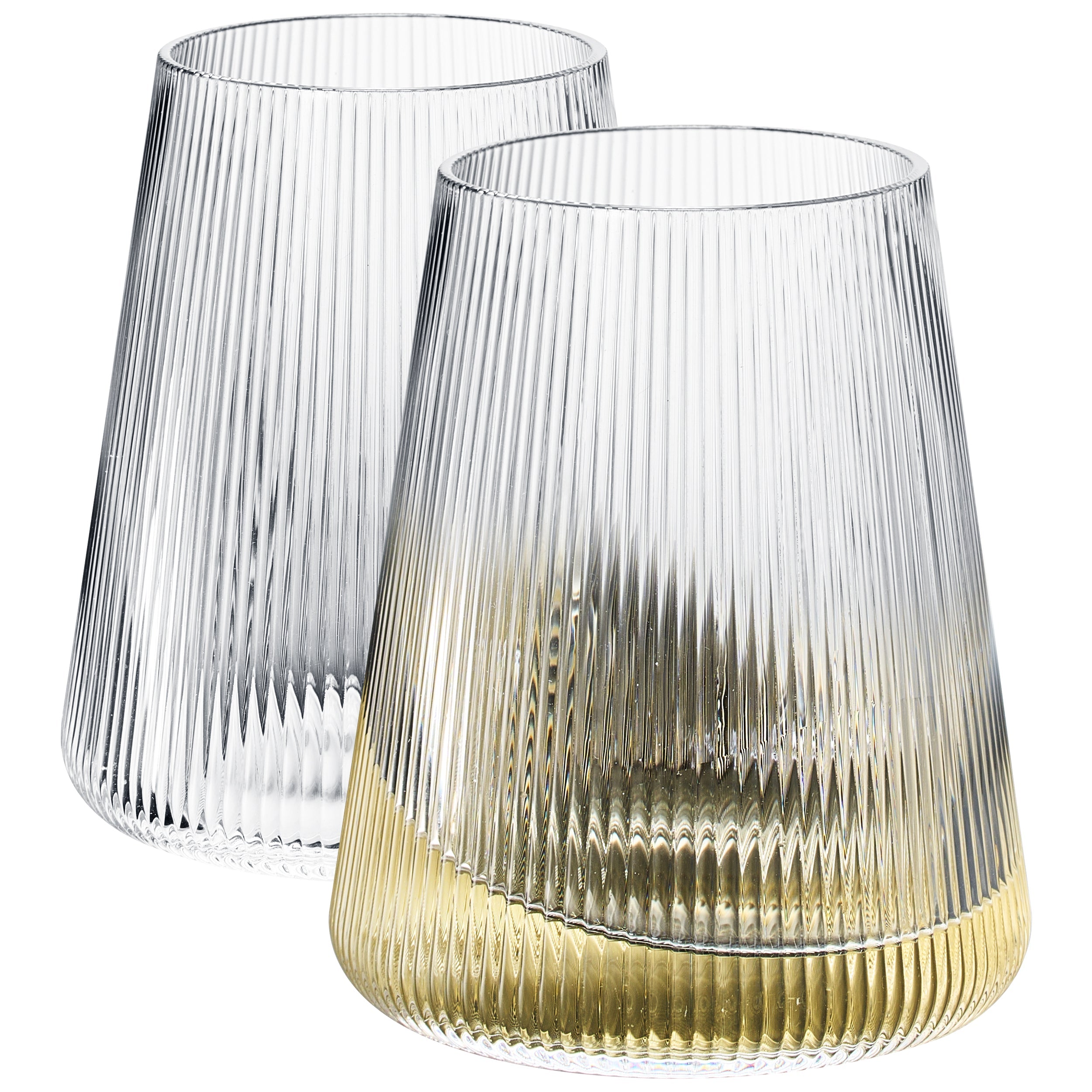 Como Stemless Wine Glassware, Set of 2