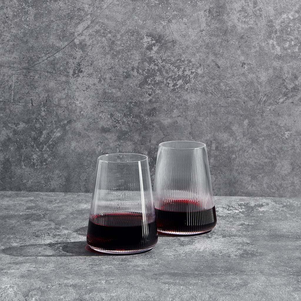 Como Stemless Wine Glassware, Set of 2