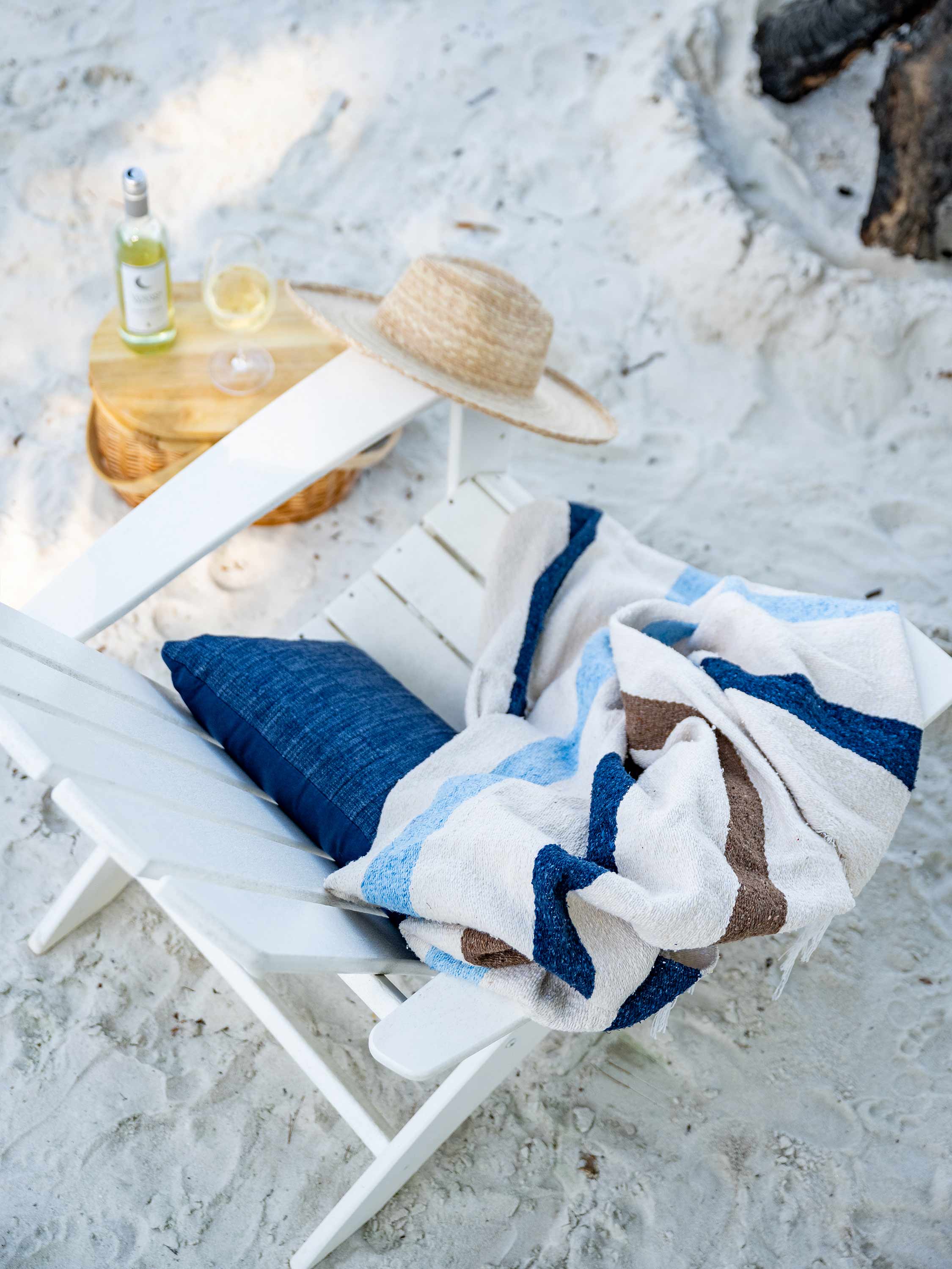 Ivory Riviera Mexican Blanket