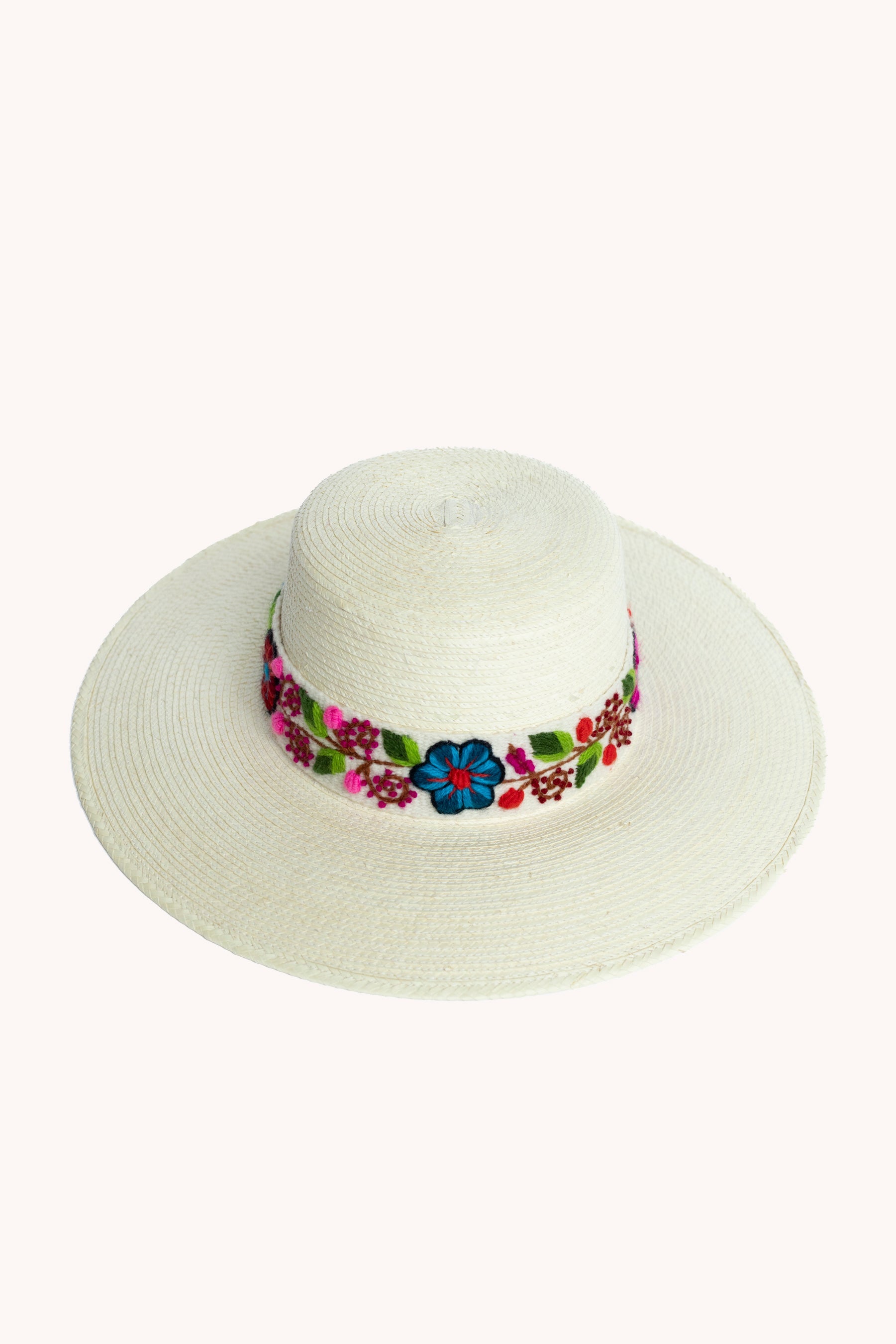 Spanish White Palm Leaf Straw Hat