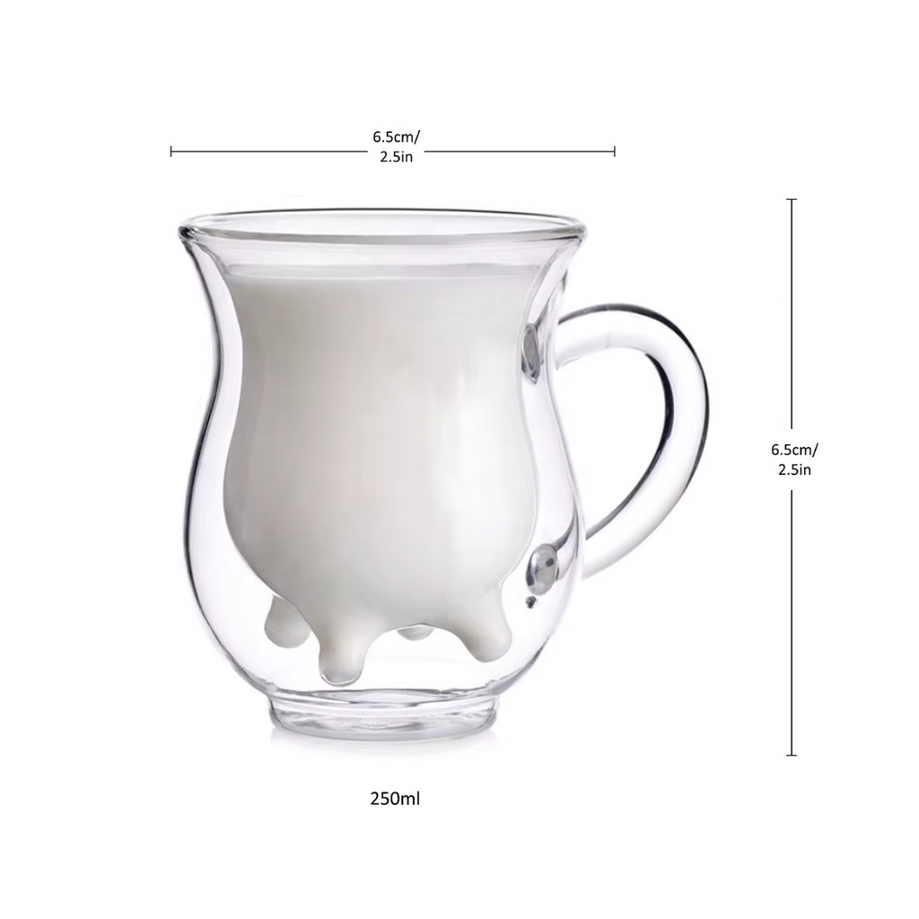 Glass Cow Udder Creamer Pot 8.5oz