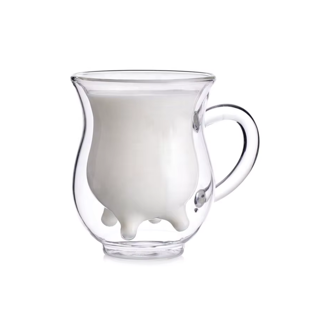 Glass Cow Udder Creamer Pot 8.5oz