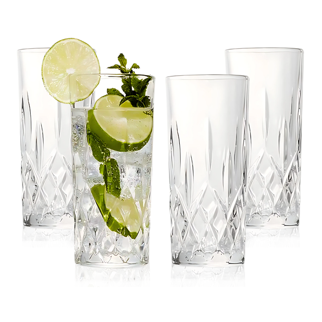 Tom Collins Drinking Glasses – Premium Water Glasses – 12oz
