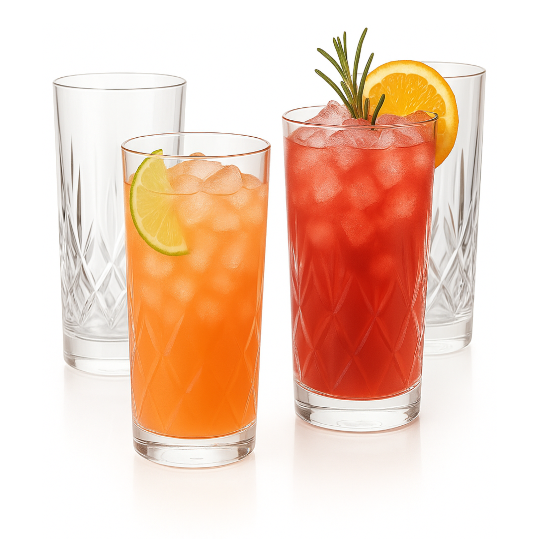 Tom Collins Drinking Glasses – Premium Water Glasses – 12oz