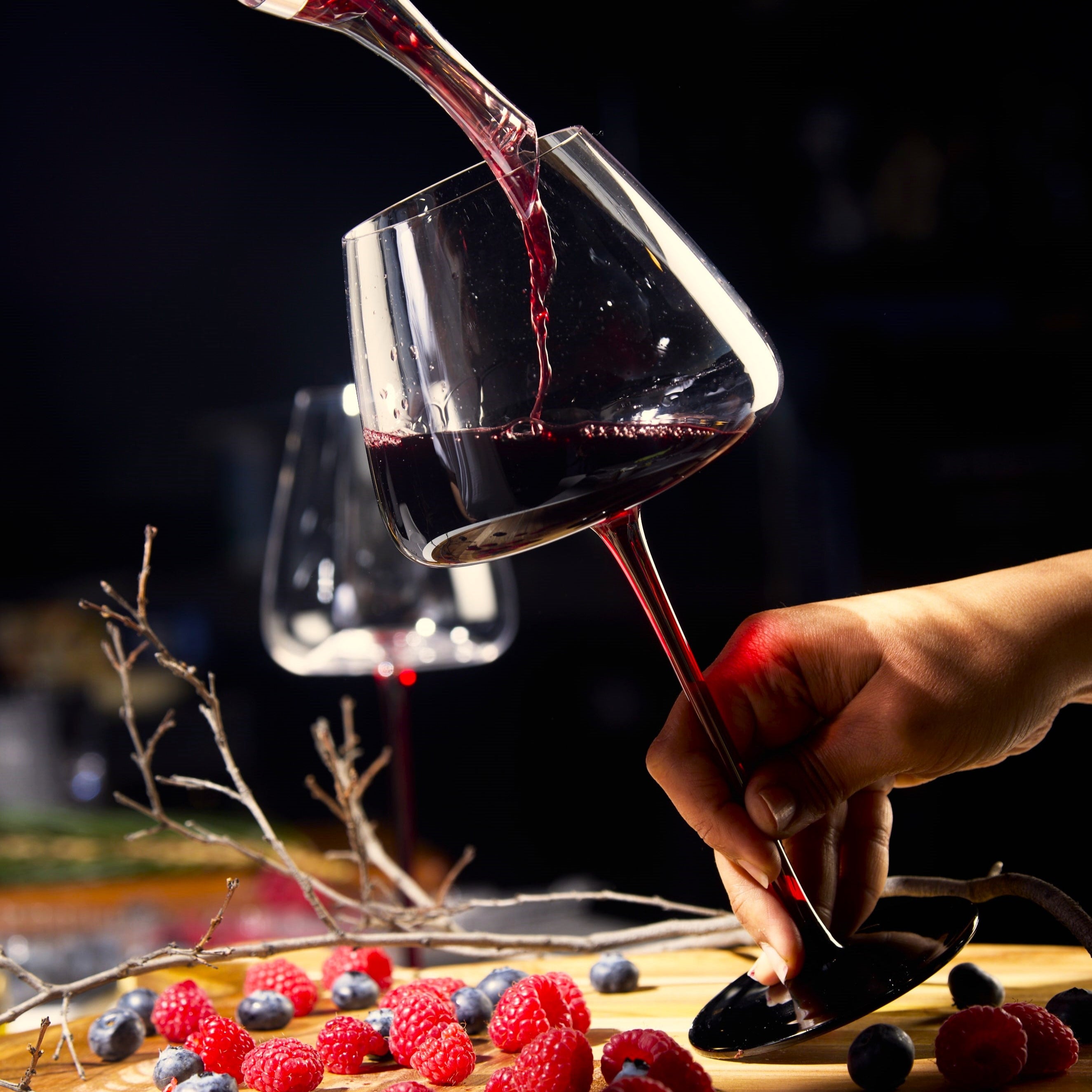 Extra Large Concave Champagne Glasses - 24oz