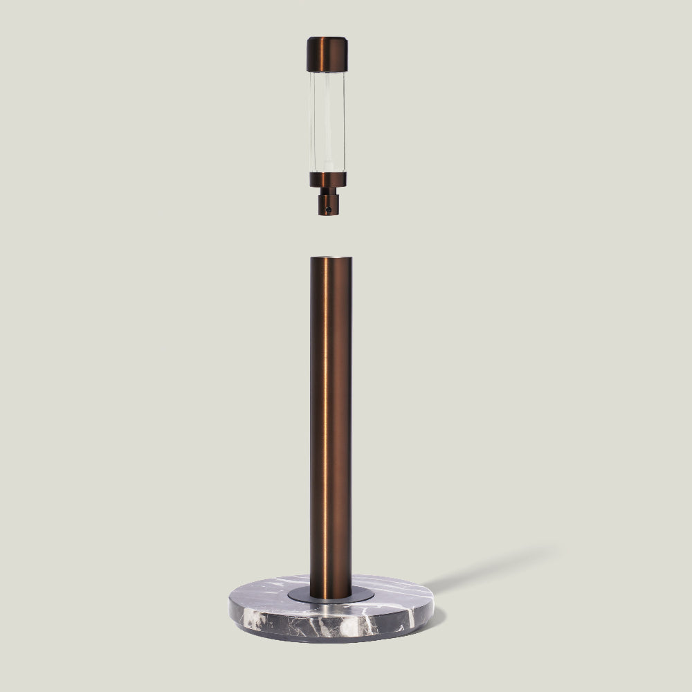The Obscura Paper Towel Holder plus Spray Bottle