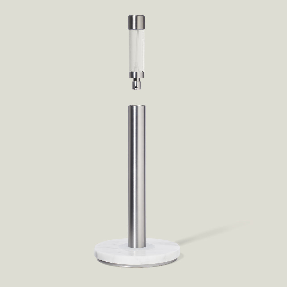 The Obscura Paper Towel Holder plus Spray Bottle