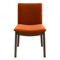 Laura  Burnt Orange Velvet Solid Wood Dining Chair (Set Of 2)