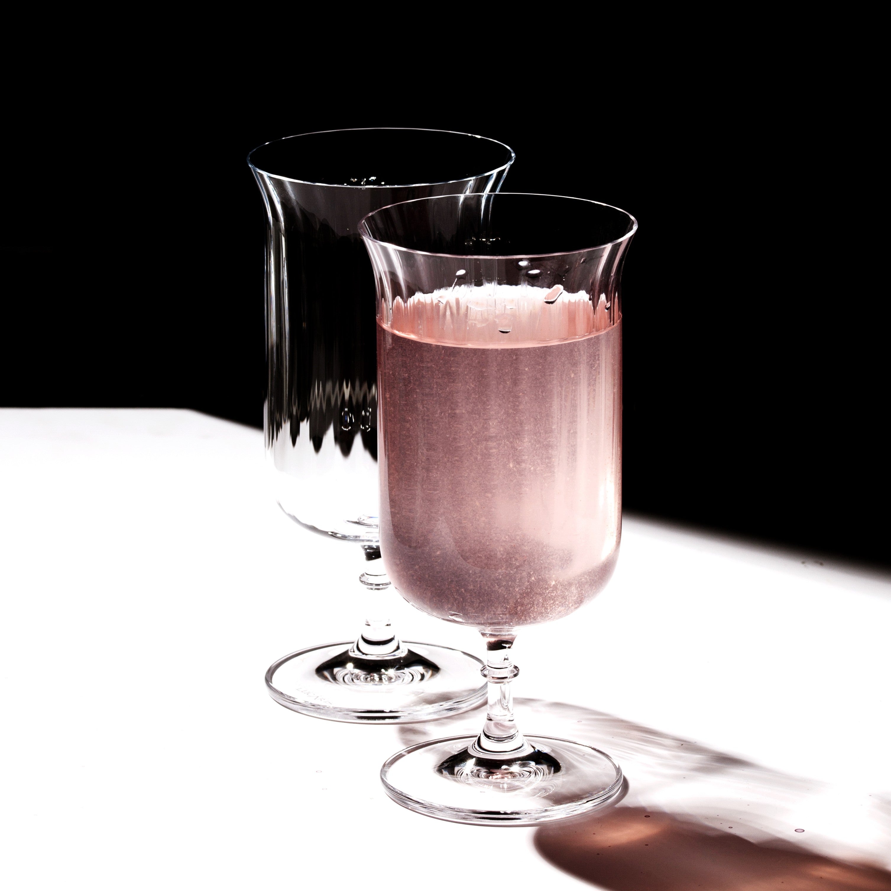 Rims Orient-Coupe Gin Sour/Long Island Ribbed Cocktail Glasses - (Deco)(11.5oz / 340mL)