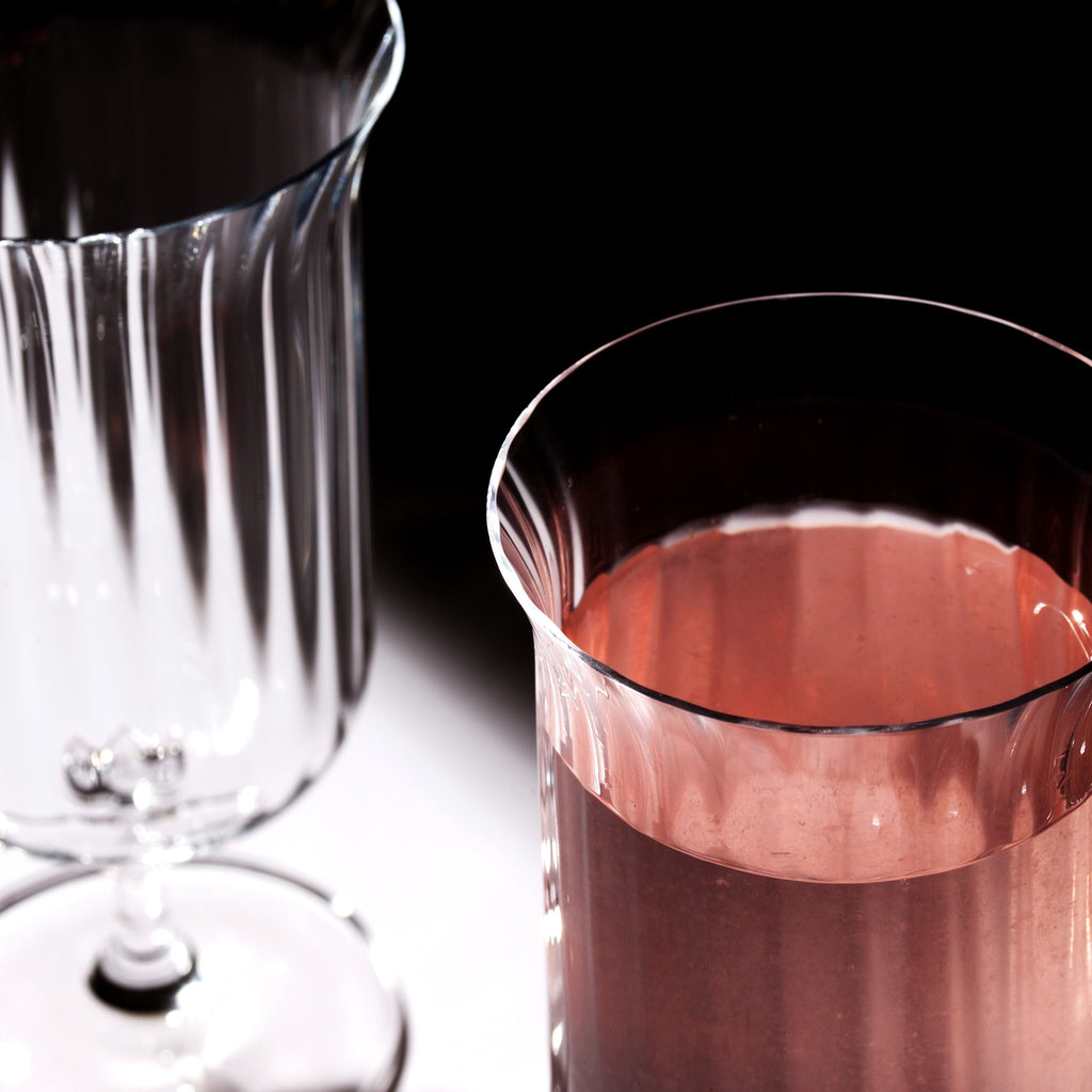 Rims Orient-Coupe Gin Sour/Long Island Ribbed Cocktail Glasses - (Deco)(11.5oz / 340mL)