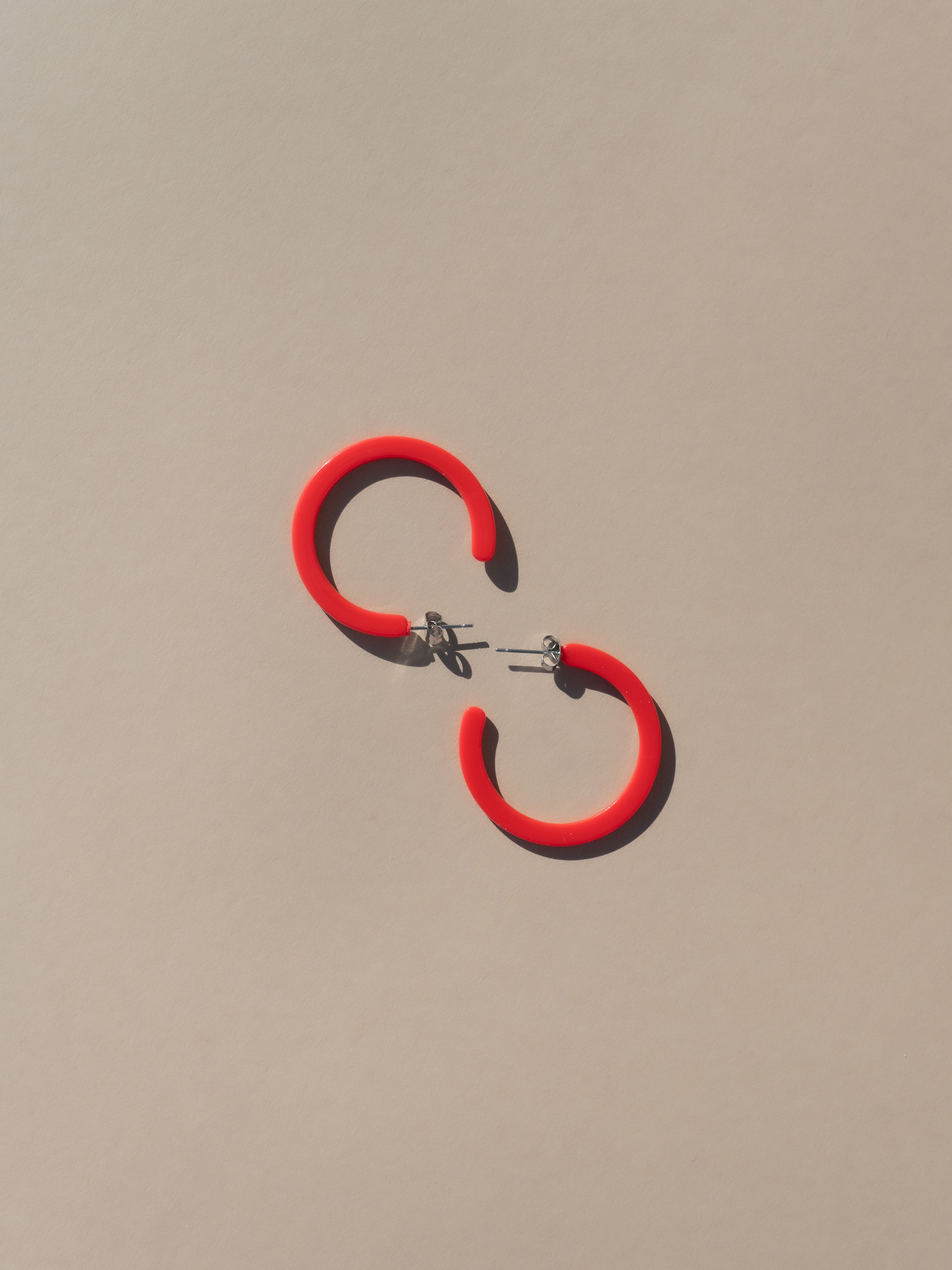 Alba Hoops ( New Thinner Style ) - Cherry Red