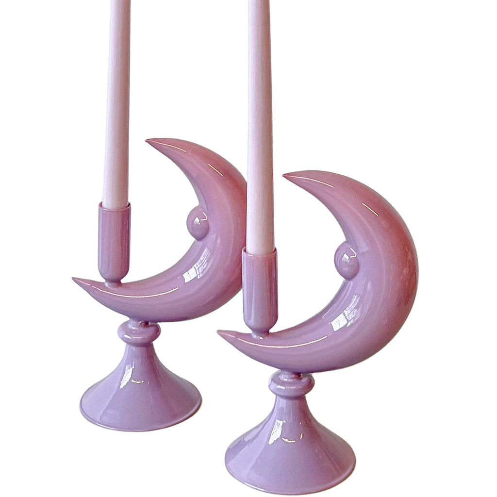 Lilac Crescent Moon Candle Holder - Case of 9 Candle Holders