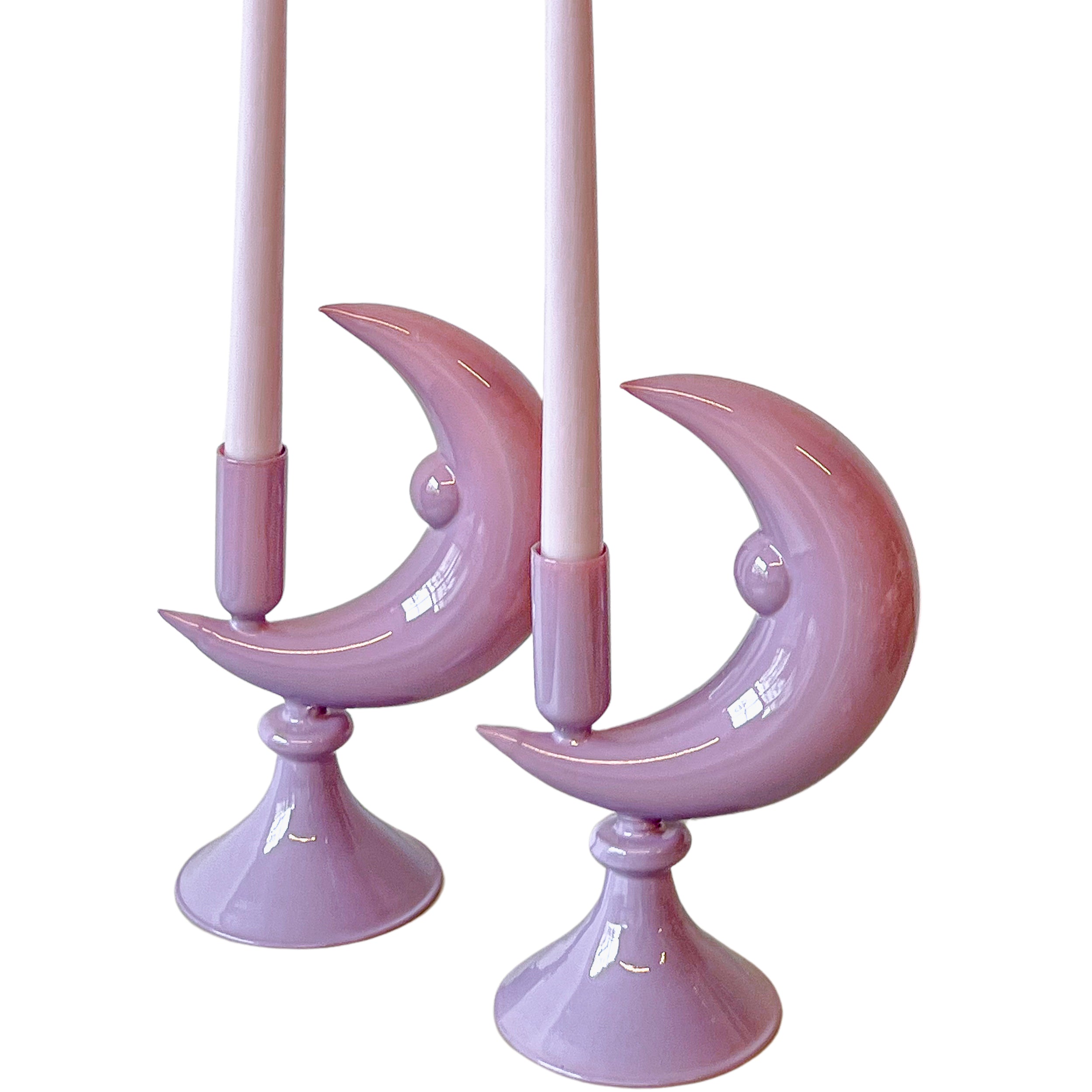 Lilac Crescent Moon Candle Holder - Case of 9 Candle Holders