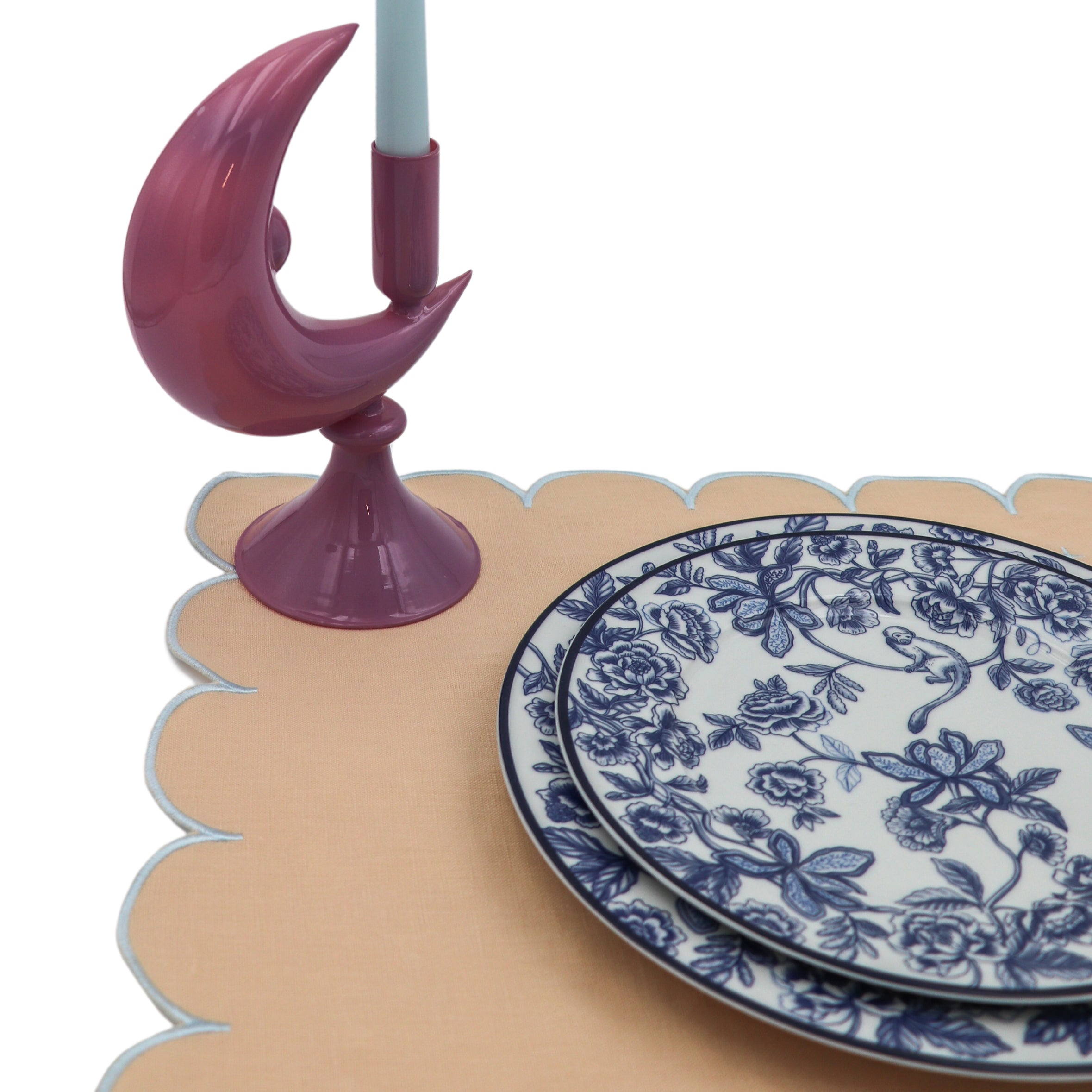 Lilac Crescent Moon Candle Holder - Case of 9 Candle Holders