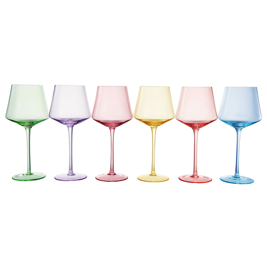 Monet Stemmed Wine Glassware, Set of 6