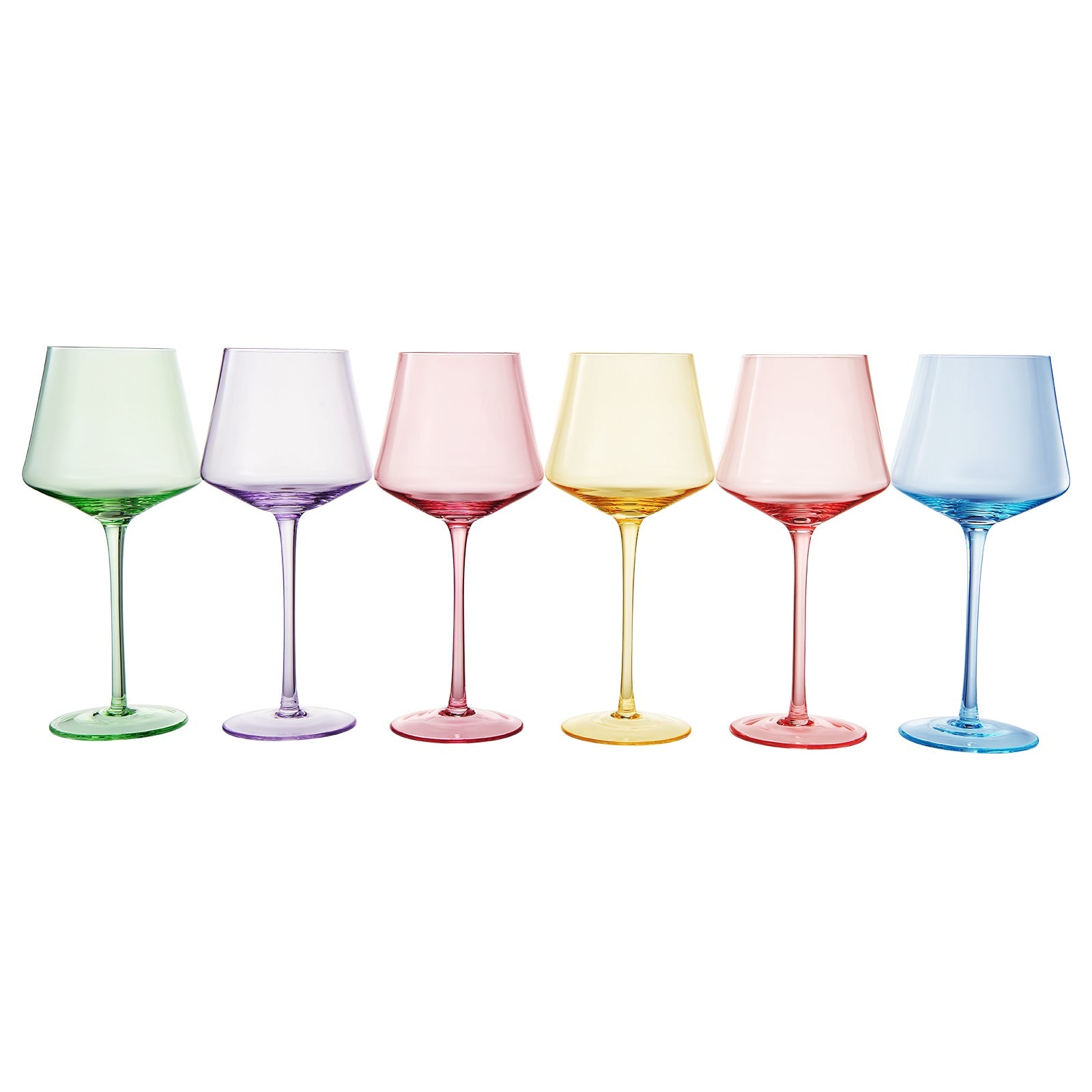 Monet Stemmed Wine Glassware, Set of 6