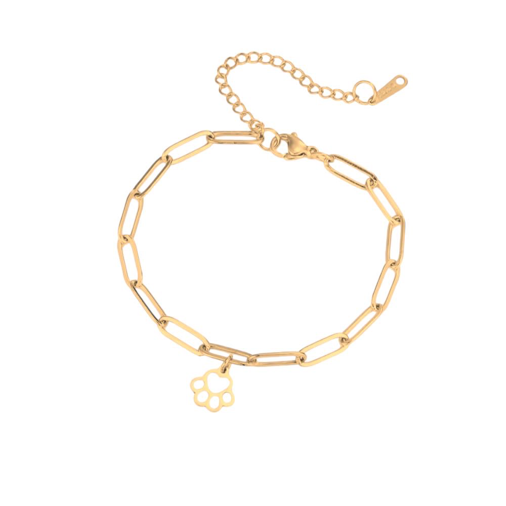 LoyalPrint Delicate Paw Print Link Bracelet